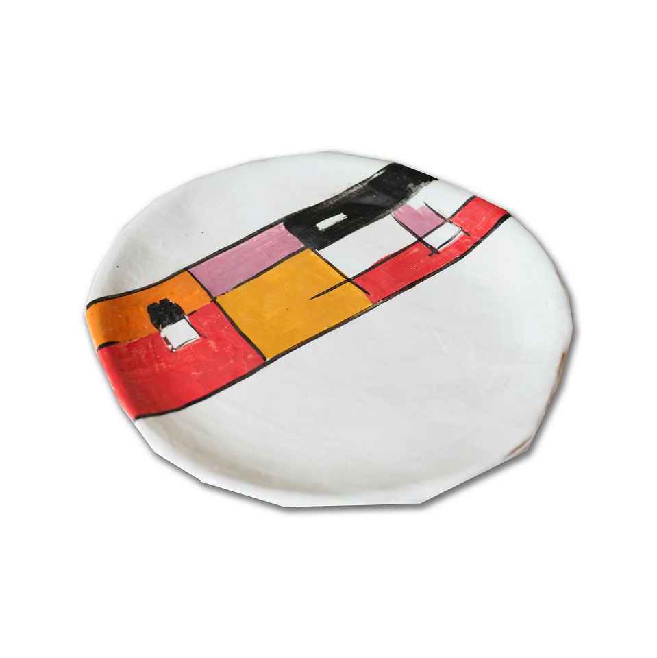 Тарелка керамическая круглая «Интерьеры клуба»