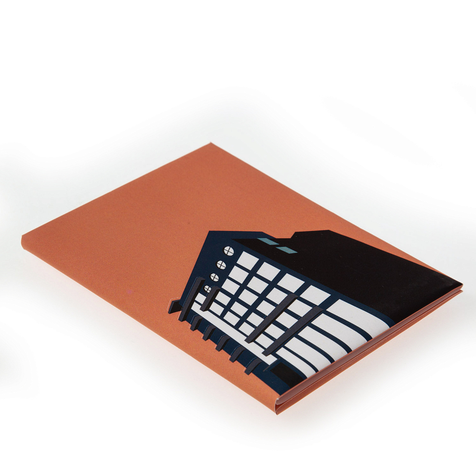 Обложка на паспорт «Здание газеты Известия». Розовая