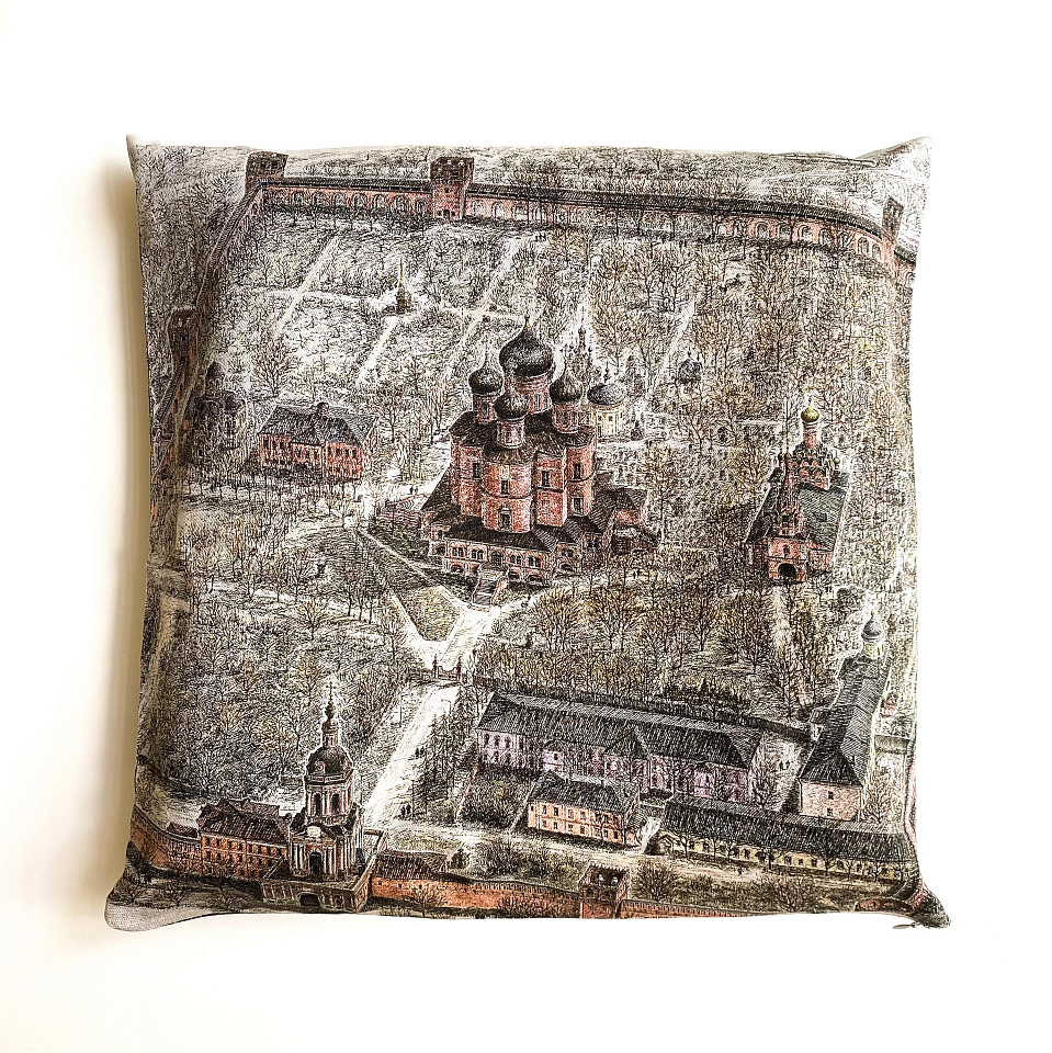 Наволочка на подушку 45х45см «Хамцов. Донской монастырь» 