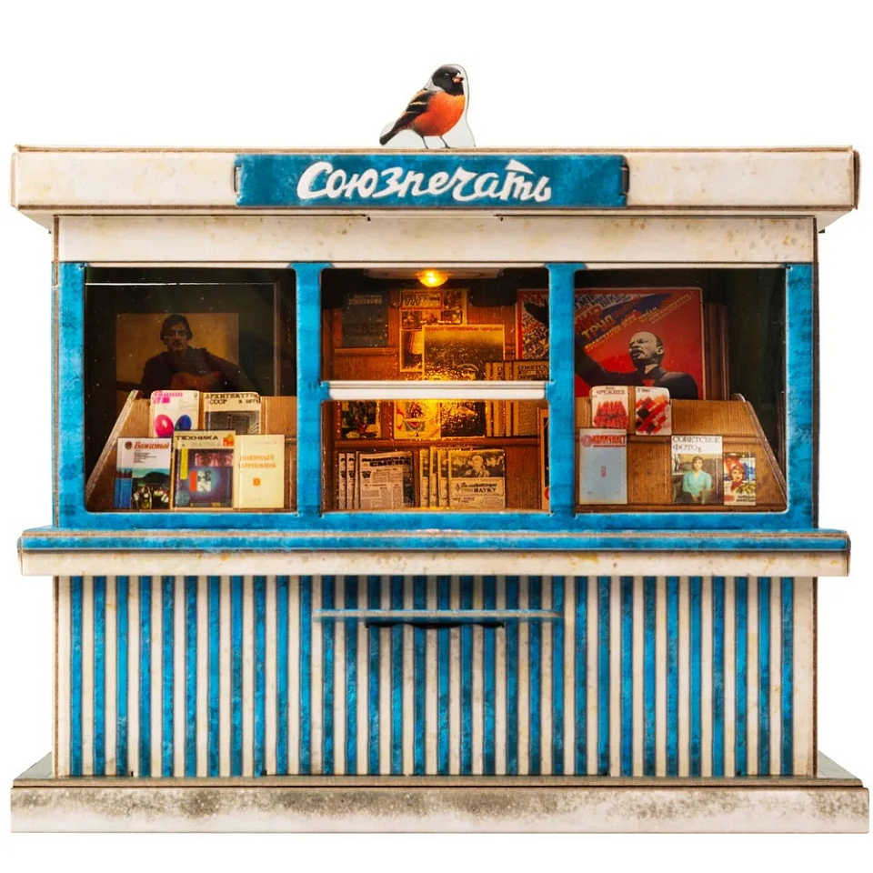 Газетный киоск «Союзпечать». Картонная модель