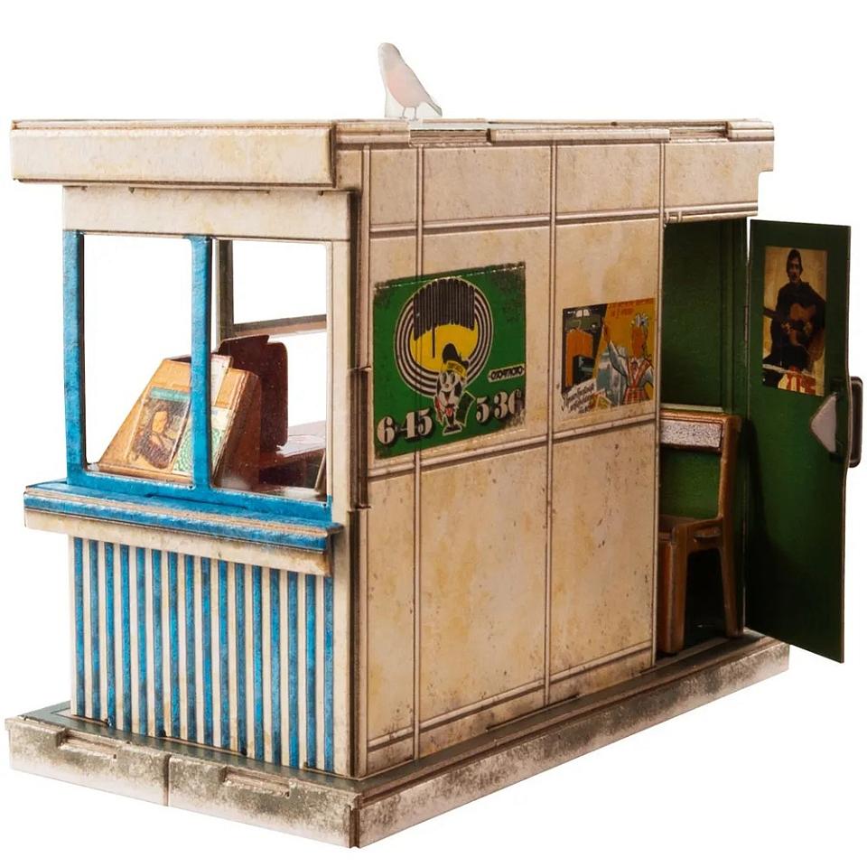 Газетный киоск «Союзпечать». Картонная модель