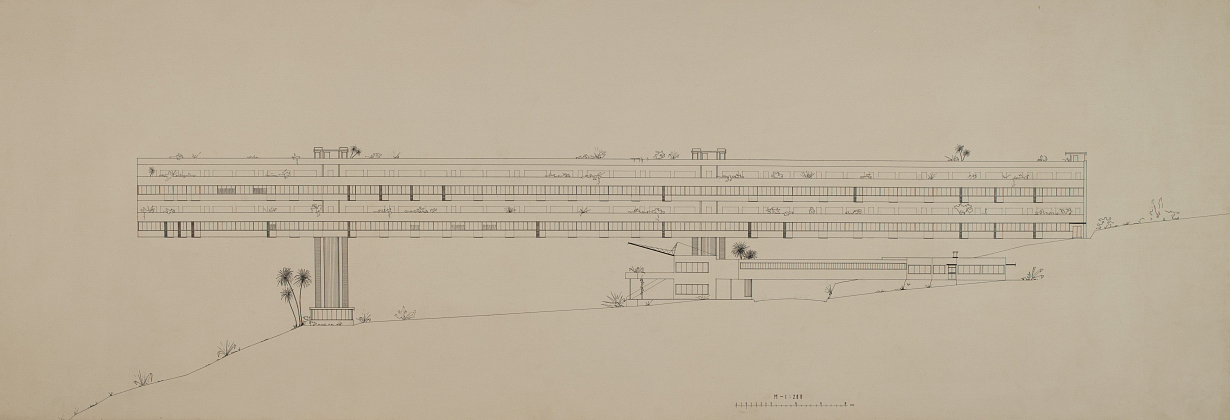 И.И. Леонидов.Проект клуба нового социального типа. «Схема пространственной культорганизации». 1928. Из собрания Музея архитектуры им. А.В. Щусева