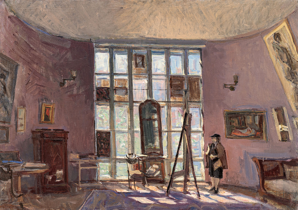 Гостиная в Доме Мельникова. 1944. Холст, масло. Архив Дома Мельникова